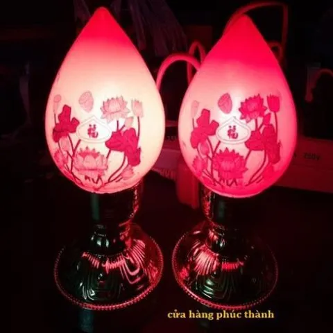 đèn thờ tia sáng quả đào có hoả tốc