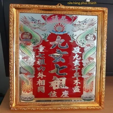 bài vị chạm cửu huyền thất tổ có hoả tốc