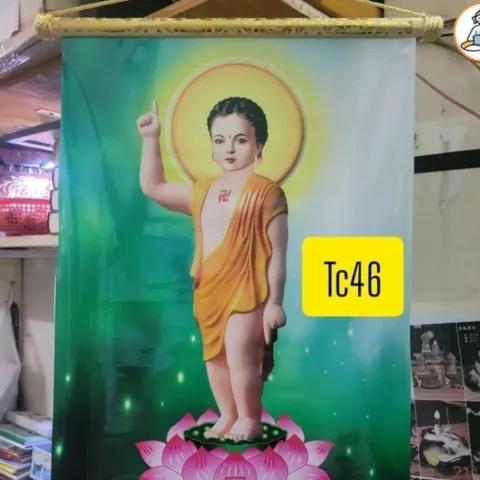 TRANH CUỘN  40CM X 60CM HÌNH PHẬT THÍCH CA, QUAN ÂM, A DI ĐÀ VÀ BẢN ĐỒ MƯỜI  PHƯƠNG PHÁP GIỚI