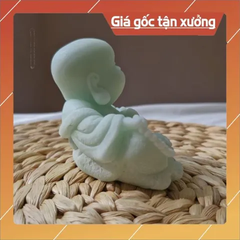 Tượng Phật Di Lặc Ngọc Thạch Dễ Thương mini Cao 8cm. Tượng Phật Di Lặc Nhỏ Mini Để Xe ô tô Để Bàn.