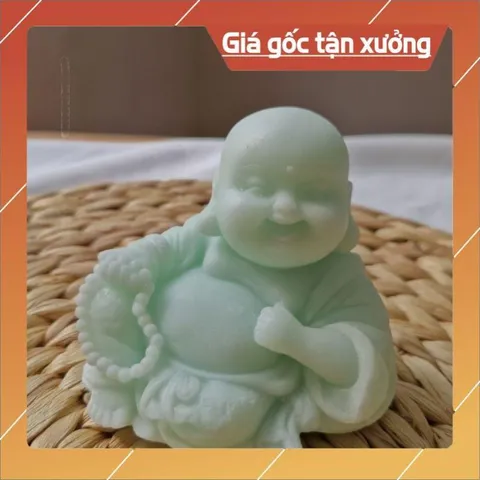 Tượng Phật Di Lặc Ngọc Thạch Dễ Thương mini Cao 8cm. Tượng Phật Di Lặc Nhỏ Mini Để Xe ô tô Để Bàn.