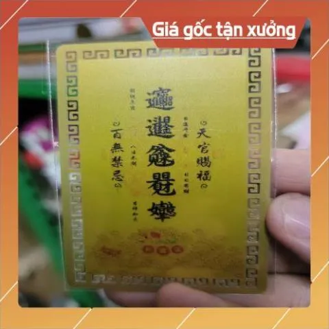 kim bài linh phù cửu lộ thần tài HÀNG CAO CẤP, có hoả tốc 852814