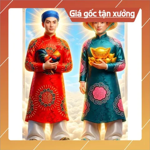 KHUNG + ảnh CẬU TÀI - CẬU QUÝ ( tặng )