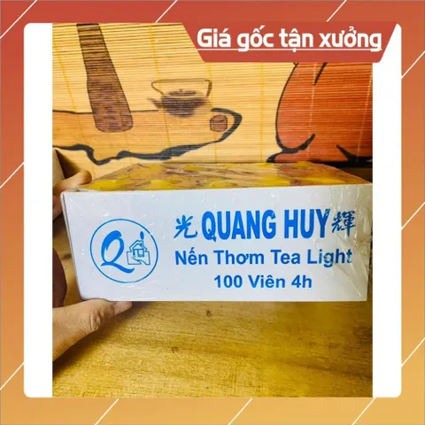Hộp nến thơm tea light Quang  Huy 100viên cháy hơn 4h 852874