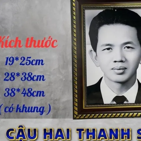 Tranh thờ CẬU HAI THANH SĨ - có khung cực đẹp