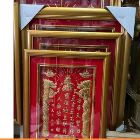BÀI VỊ ÔNG ĐỊA THẦN TÀI - BÀI VỊ TÀI ĐỊA CHỮ NỔI DÁT VÀNG  DƯƠNG KHOA SHOP