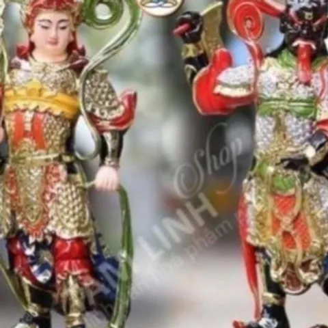 Bộ Tượng Tiêu Diện Hộ Pháp Cao 40 cm Áo Giác Vàng - Áo Giác Bạc mẫu đẹp