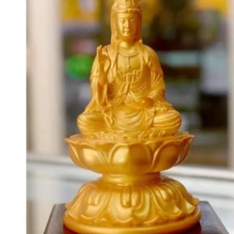 GIEO DUYÊN tượng ngài quan thế âm đài sen có đế cao 11cm cực đẹp DƯƠNG KHOA SHOP