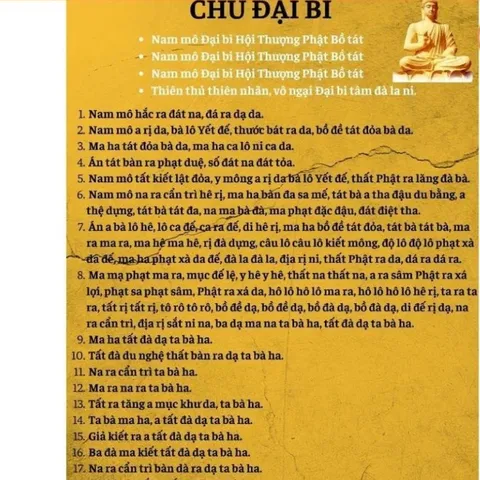 TỜ A4,  Kinh Chú Đại Bi - Tâm Hồn Thanh Tịnh  NHIỀU CỠ, ÉP PLASTICS