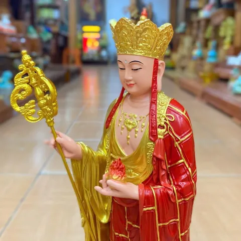 Tượng Địa Tạng Vương Bồ Tát Đứng 50cm Nhựa Composite đẹp 852933
