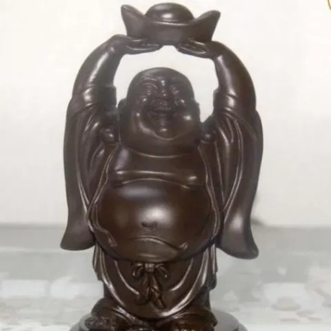 Tượng ngài di lặc Bồ tát nâng thỏi vàng cao 12cm(nhiều mẫu ) cực đẹp