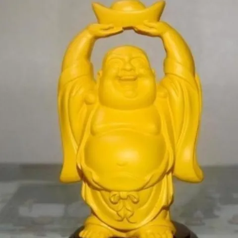 Tượng ngài di lặc Bồ tát nâng thỏi vàng cao 12cm(nhiều mẫu ) cực đẹp