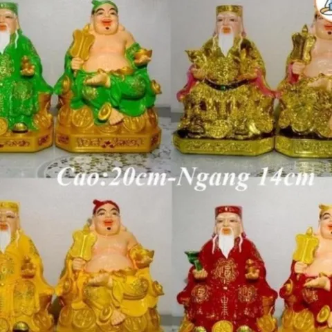 GIEO DUYÊN bộ tượng 2 ông thần tài thổ địa đế vuông cực đẹp DƯƠNG KHOA SHOP