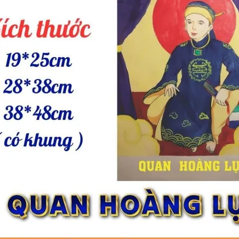 Tranh QUAN HOÀNG LỤC - có khung cực đẹp