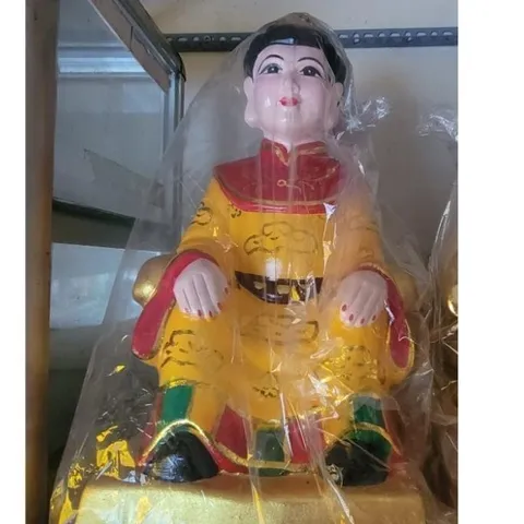 Tượng Bà Chúa Xứ cao 40cm màu vàng đất nung rất đẹp  - TUONGCHUAXU