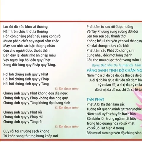 TO73 -  tờ Nghi thức Phóng sanh cực đẹp