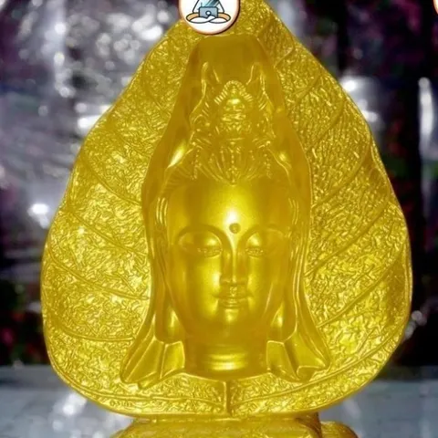 Tượng Ngài Quan Thế Âm Bồ Tát lá bồ đề 3D cực đẹp