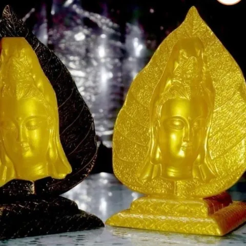 Tượng Ngài Quan Thế Âm Bồ Tát lá bồ đề 3D cực đẹp