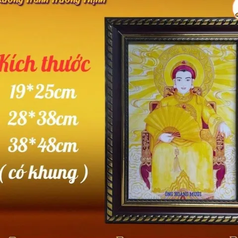 Tranh ÔNG HOÀNG MƯỜI - Có khung cực đẹp