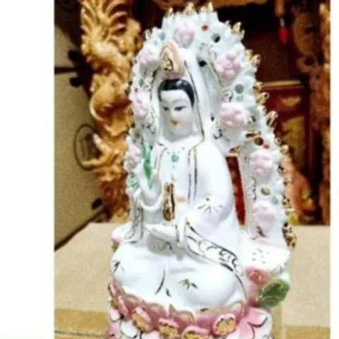 TƯỢNG QUAN ÂM CAO 20CM - CHẤT LIỆU SỨ cực đẹp  DƯƠNG KHOA SHOP