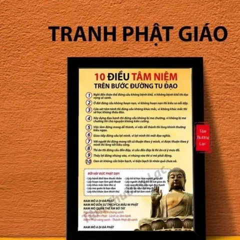 Tranh Phật 10 điều tâm niệm trên bước đường tu đạo, Kinh nhật tụng treo tường để bàn