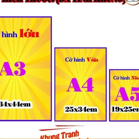 Tranh Táo Quân, thần bếp núc, 2 Ông 1 bà + gồm Khung + ép plastic đầy đủ kích thước cực đẹp