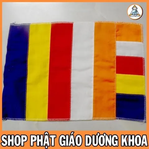 Cờ Phật giáo - CỜ PHẬT GIÁO NGŨ SẮC ĐỦ KÍCH CỠ NHỎ
