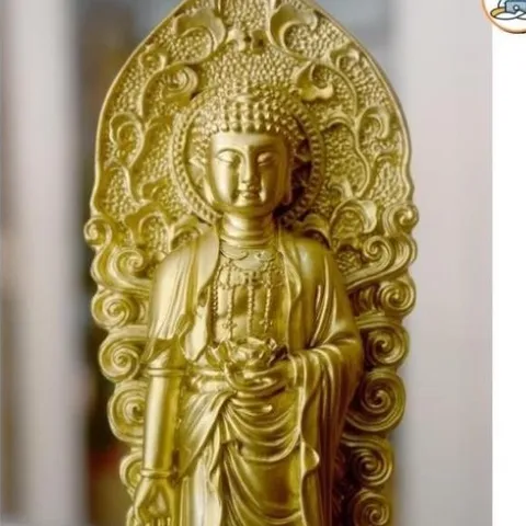 GIEO DUYÊN bộ 3 tượng Phật Tây phương thánh hào Quang cao 18cm DƯƠNG KHOA SHOP