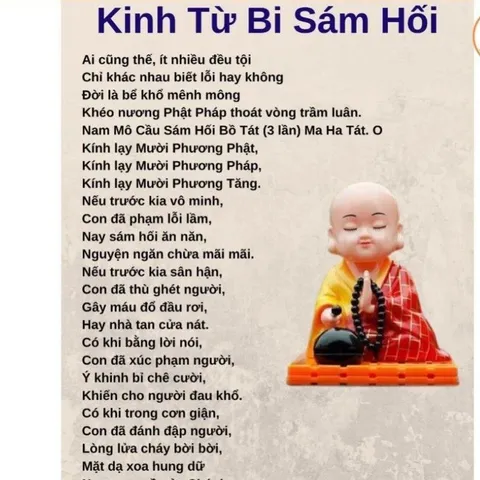 TỜ A4,  Kinh Từ Bi Sám Hối - Tâm Hồn Thanh Tịnh  NHIỀU CỠ, ÉP PLASTICS cực đẹp