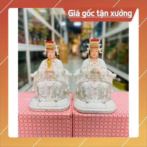 Chúa Tiên Chúa Ngọc, Cửu Thiên Huyền Nữ Chất Liệu Sứ Đúc Hoá cao 30cm
