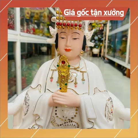 Chúa Tiên Chúa Ngọc, Cửu Thiên Huyền Nữ Chất Liệu Sứ Đúc Hoá cao 30cm