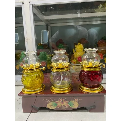 Đèn Dầu Lưu Ly Cao Cấp, bóng đèn dầu, tim đèn dầu 🌸🌸