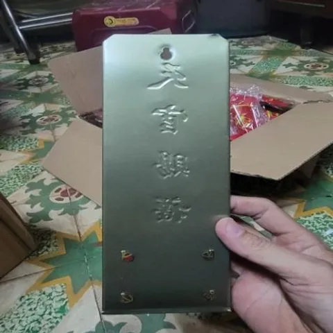 bài vị cắm nhang treo thiên quan tứ phúc ( nhôm ) có hoả tốc
