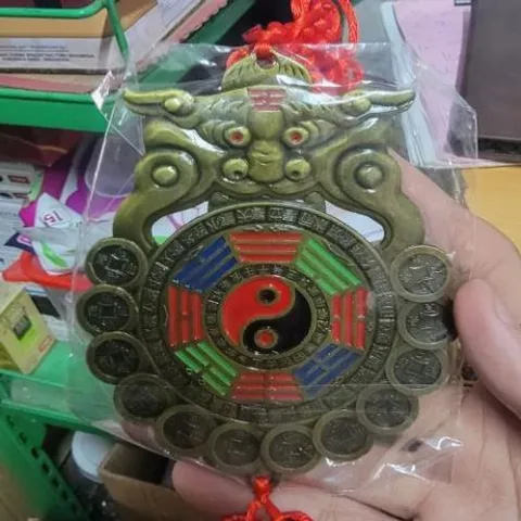 kiếng bát quái âm dương cọp đồng xu có hoả tốc
