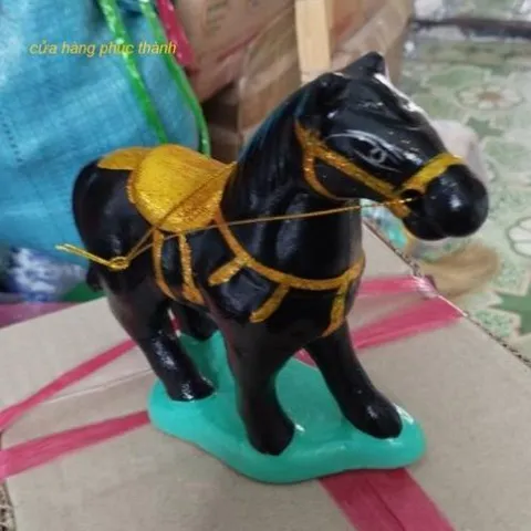 Ông ngựa đất đen thờ cúng 30cm có hoả tốc