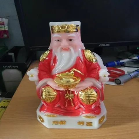 thần tài ông địa đỏ ( bột đá ) có hoả tốc