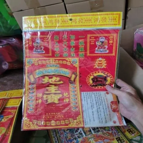 giấy cúng bộ thần tài ông địa có hoả tốc