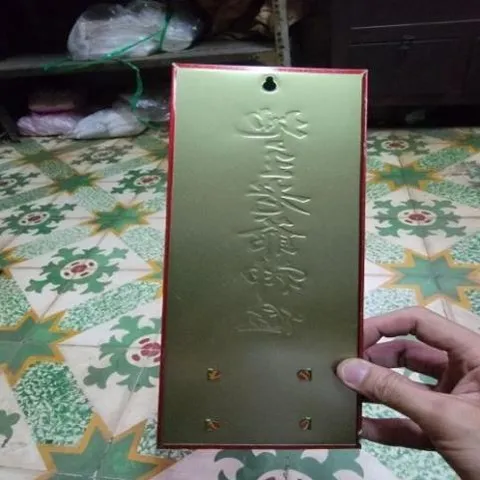 bài vị cắm nhang treo rồng phụng địa chủ lão gia thần vị ( nhôm ) có hoả tốc