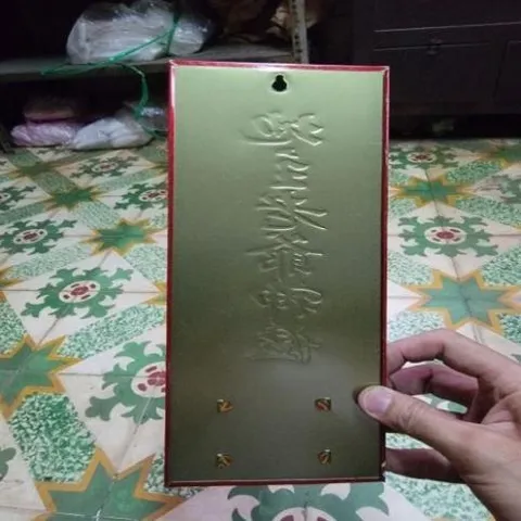 bài vị cắm nhang treo rồng phụng địa chủ lão gia thần vị ( nhôm ) có hoả tốc