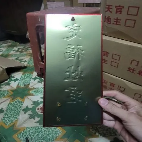 bài vị cắm nhang treo rồng phụng định phúc táo quân ( nhôm ) có hoả tốc