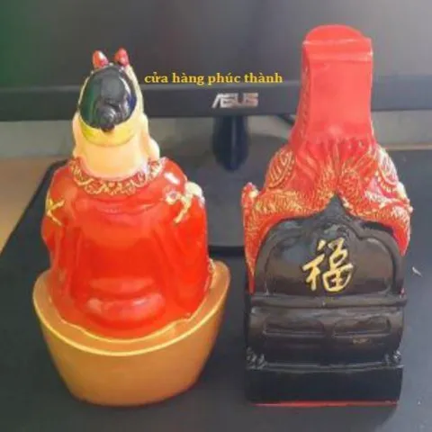 Thần tài ông địa vẽ đỏ ( nhựa ) có hoả tốc