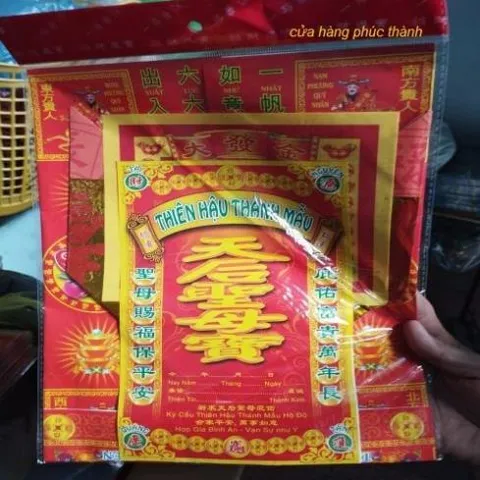 giấy cúng bộ thiên hậu thánh mẫu có hoả tốc