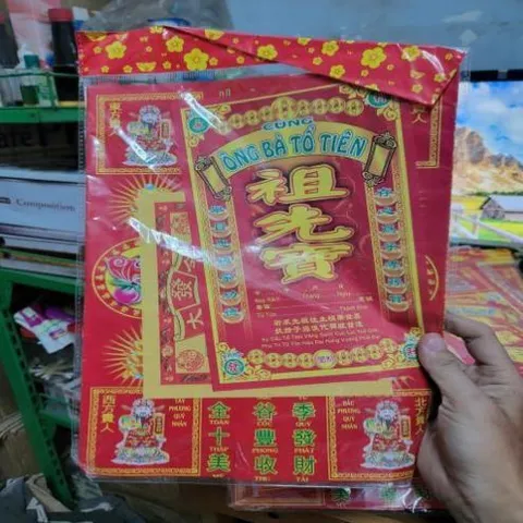 giấy cúng bộ ông bà tổ tiên có hoả tốc