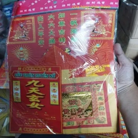 giấy cúng bộ cửu thiên huyền nữ có hoả tốc