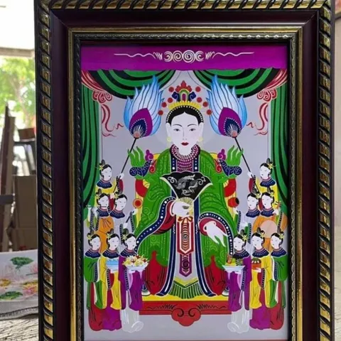 Tranh thờ TỨ PHỦ - có khung cực đẹp