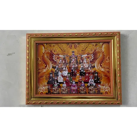 Tranh thờ Công Đồng Tứ Phủ - Có khung cực đẹp