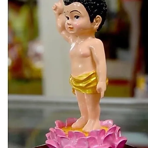 Tượng Đức Phật đản sanh vẽ màu {cao 13cm} cực đẹp TẶNG NGHI THỨC PHẬT ĐẢN