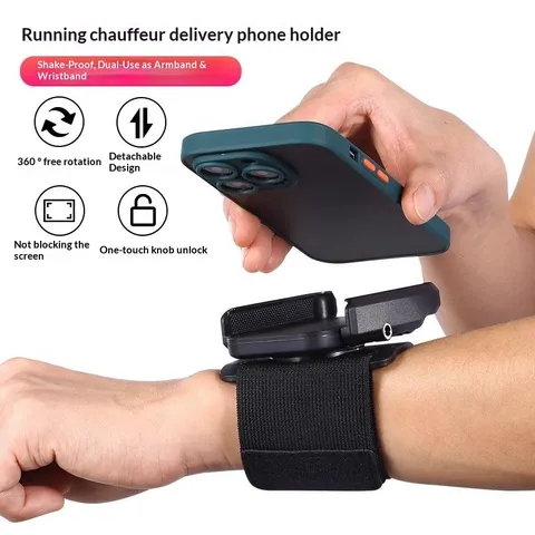 [Quốc tế] Giá đỡ điện thoại đeo cổ tay / cánh tay – Dùng cho tài xế, chạy bộ, thể thao – Hỗ trợ điều hướng