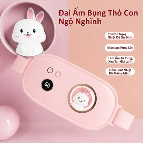 Đai Chườm Ấm Vùng Bụng Graphene Sưởi Ấm USB | Đai Nhiệt Chườm Ấm Tiện Lợi, Có Thể Sạc Lại