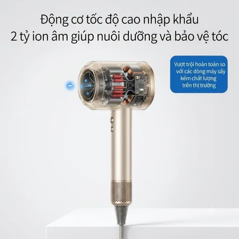 Máy Sấy Tóc Dyson I-on Âm Cao Cấp – 110.000 vòng/phút – Gió Mạnh, Sấy Nhanh, Êm Ái, Giúp Tóc Mềm Mượt